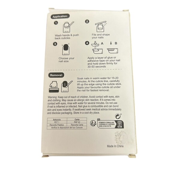 Goth Glam Ombre Press On Nails 24pc Long Stiletto Pink & Black Reusable Kit - Picture 3 of 3